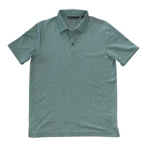 Travis Mathew Men's Heathered Seafoam Green Golf Short Sleeve Polo Shirt Size M